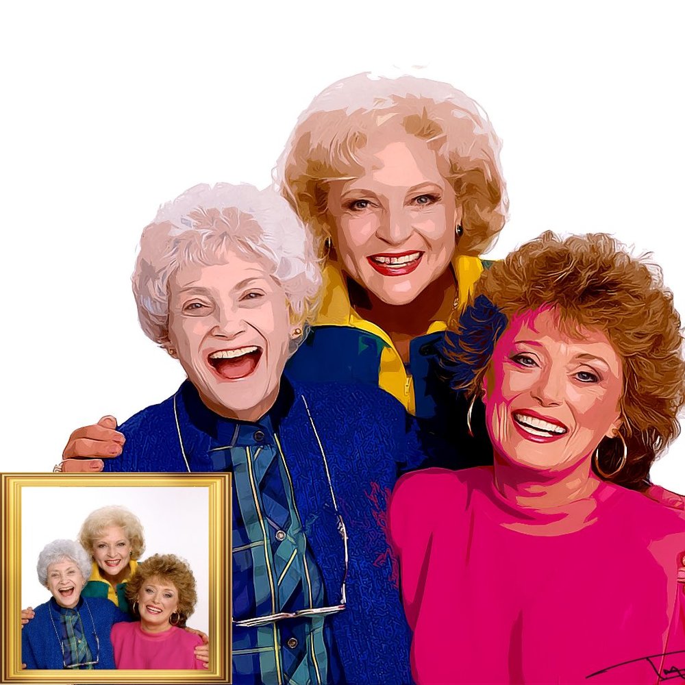 Rose, Blanch & Sophia (Golden Girls Trio)  Realistic Digital Vector Portraits #2